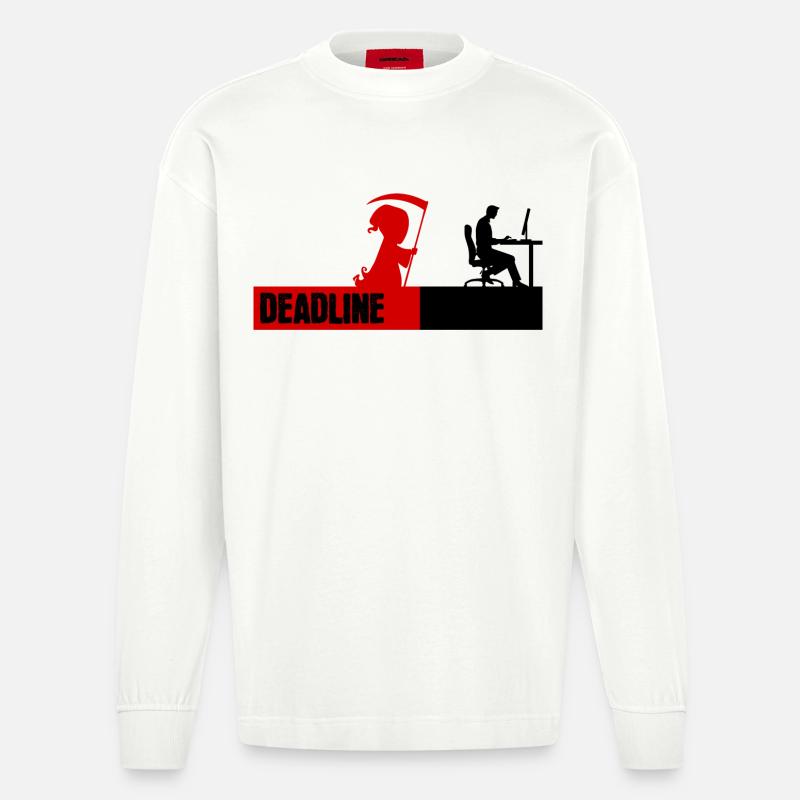 Bugfixing Scripting Dev Computerfreak Developer - Heavyweight Oversized Organic Longsleeve Shirt Made in EU - OFF WHITE