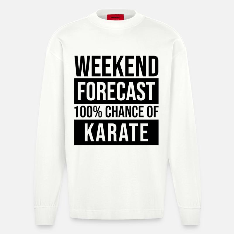 Karate - Heavyweight Oversized Organic Langarmshirt Made in EU - OFF WHITE