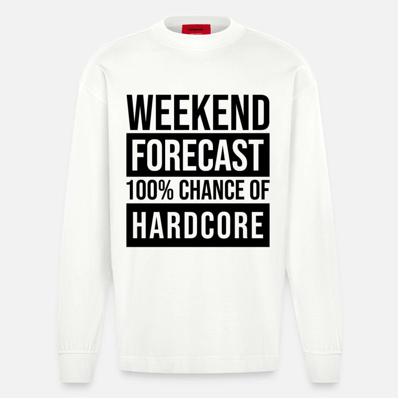 Hardcore - Heavyweight Oversized Organic Langarmshirt Made in EU - OFF WHITE