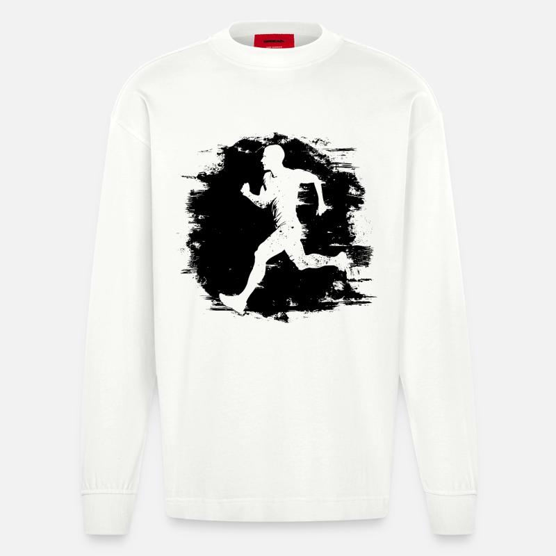 Marathon Junge - Heavyweight Oversized Organic Langarmshirt Made in EU - OFF WHITE
