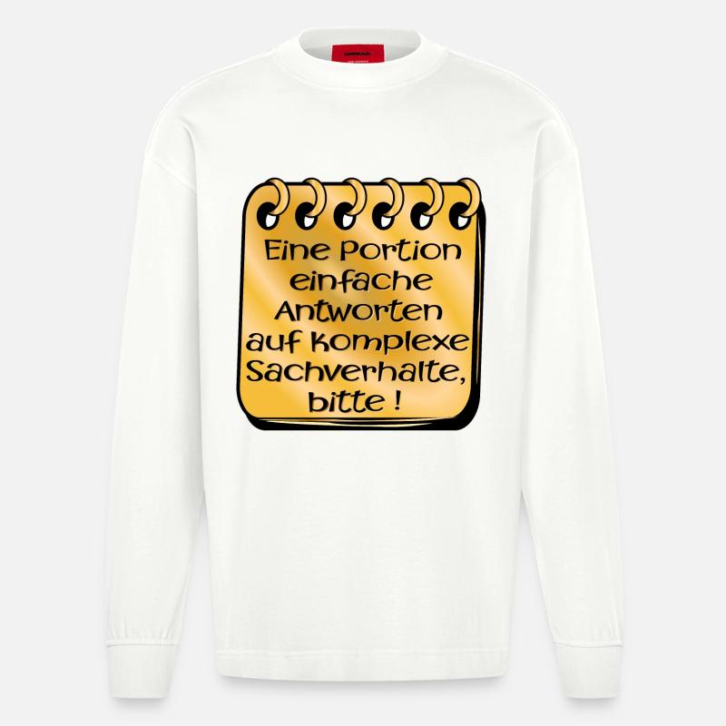 POPULISMUS - Heavyweight Oversized Organic Langarmshirt Made in EU - OFF WHITE