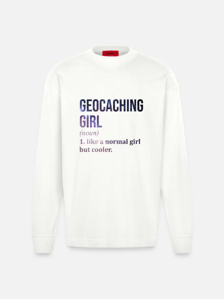 Géocaching - Manches longues bio épais oversize fabriqué en UE - OFF WHITE