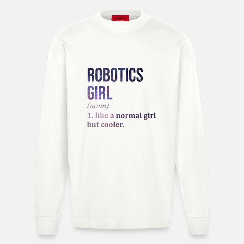 Robotertechnik - Heavyweight Oversized Organic Langarmshirt Made in EU - OFF WHITE
