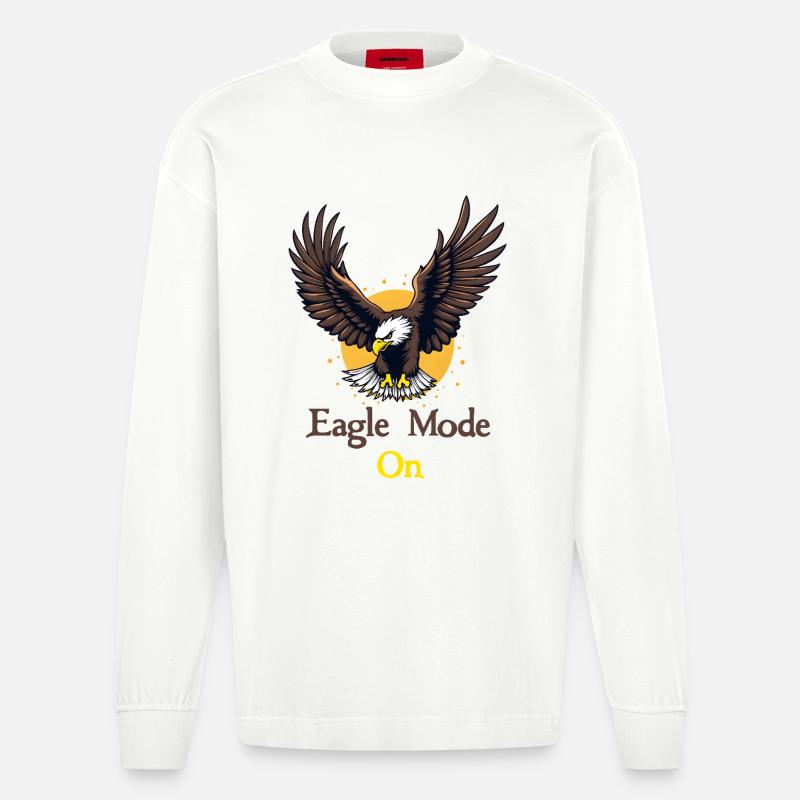 Mode Aigle : Activé - Manches longues bio épais oversize fabriqué en UE - OFF WHITE