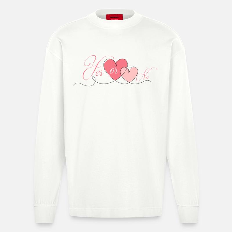 JA ODER NEIN - Heavyweight Oversized Organic Langarmshirt Made in EU - OFF WHITE