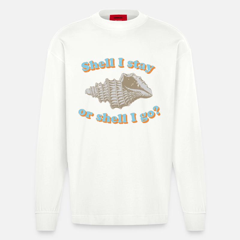 Shell ou go ? - Manches longues bio épais oversize fabriqué en UE - OFF WHITE