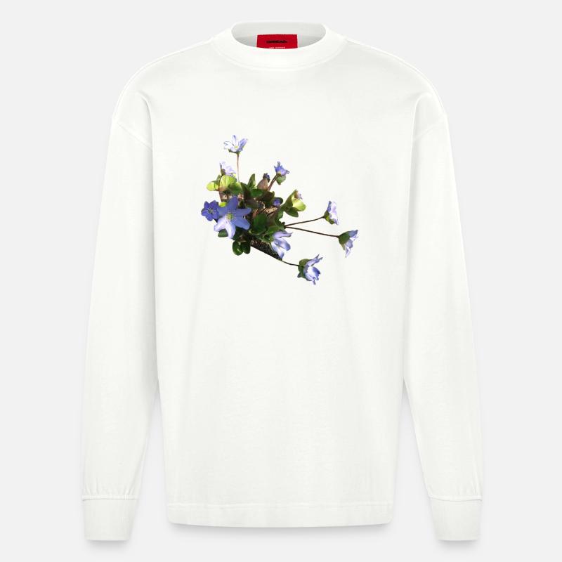 Leberblümchen - Heavyweight Oversized Organic Langarmshirt Made in EU - OFF WHITE