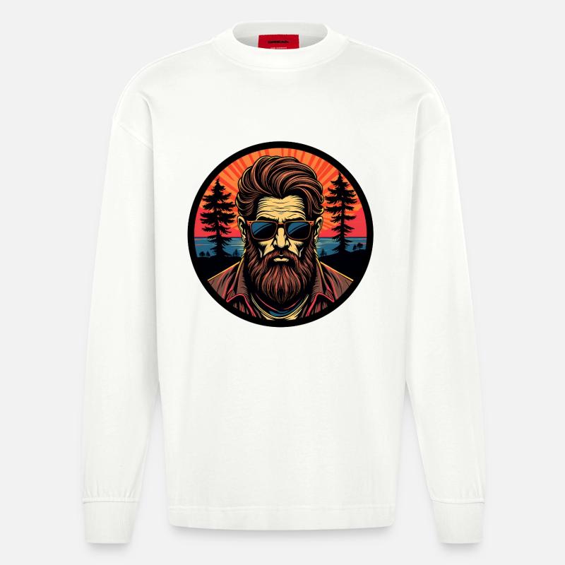 Bart-Mann - Heavyweight Oversized Organic Langarmshirt Made in EU - OFF WHITE