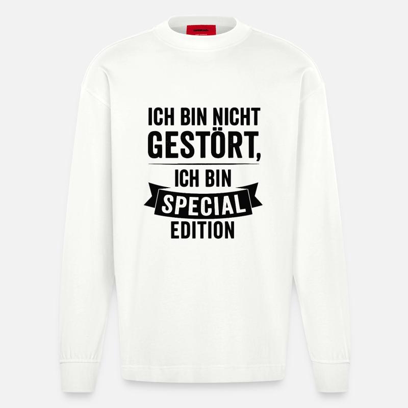 I'm Special Edition - Heavyweight Oversized Organic Longsleeve Shirt Made in EU - OFF WHITE