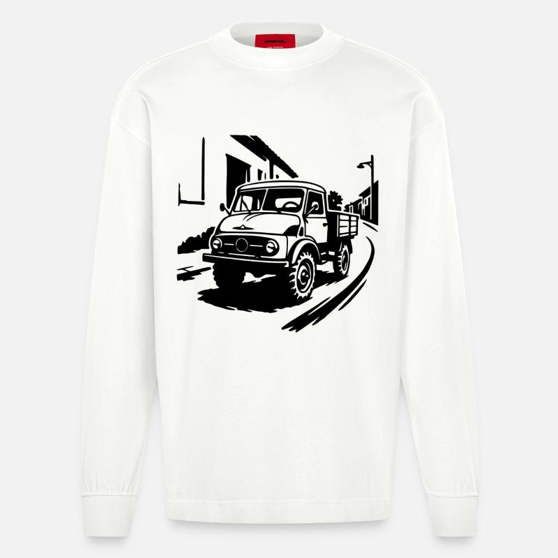 Polyvalent à l’ancienne - Manches longues bio épais oversize fabriqué en UE - OFF WHITE