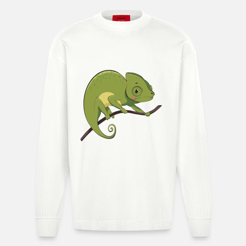 Chamäleon - Heavyweight Oversized Organic Langarmshirt Made in EU - OFF WHITE