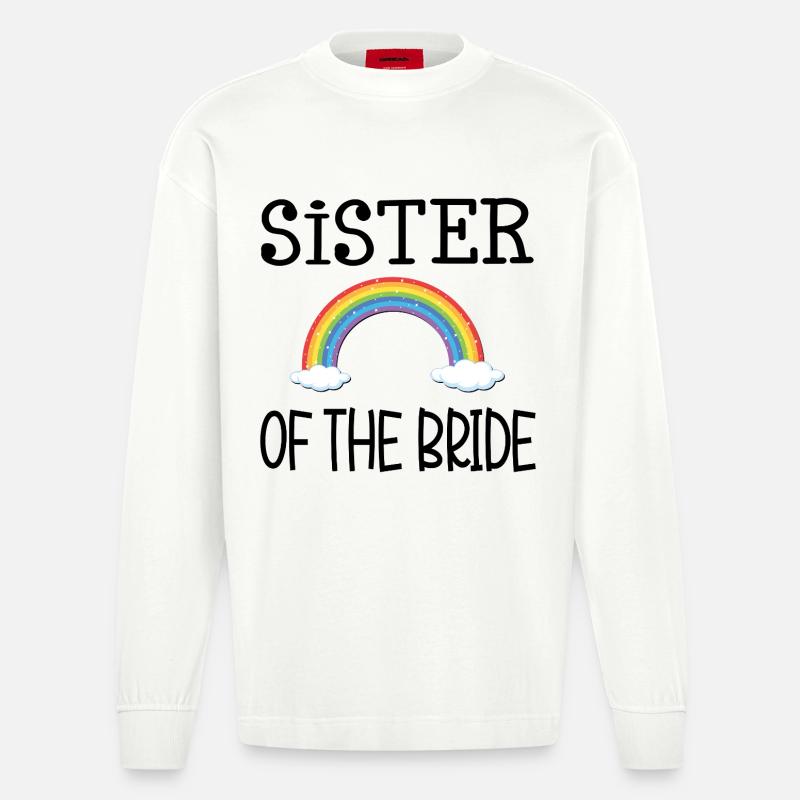 SŒUR ARC-EN-CIEL DE LA MARIÉE - Manches longues bio épais oversize fabriqué en UE - OFF WHITE