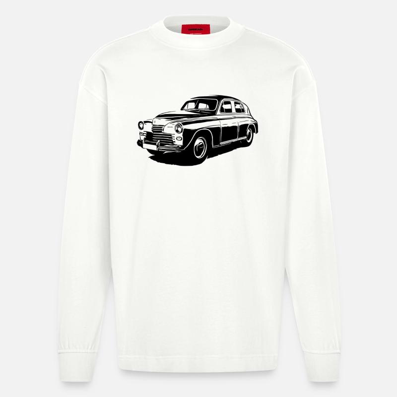 Pobeda Elegance - Heavyweight Oversized Organic Langarmshirt Made in EU - OFF WHITE