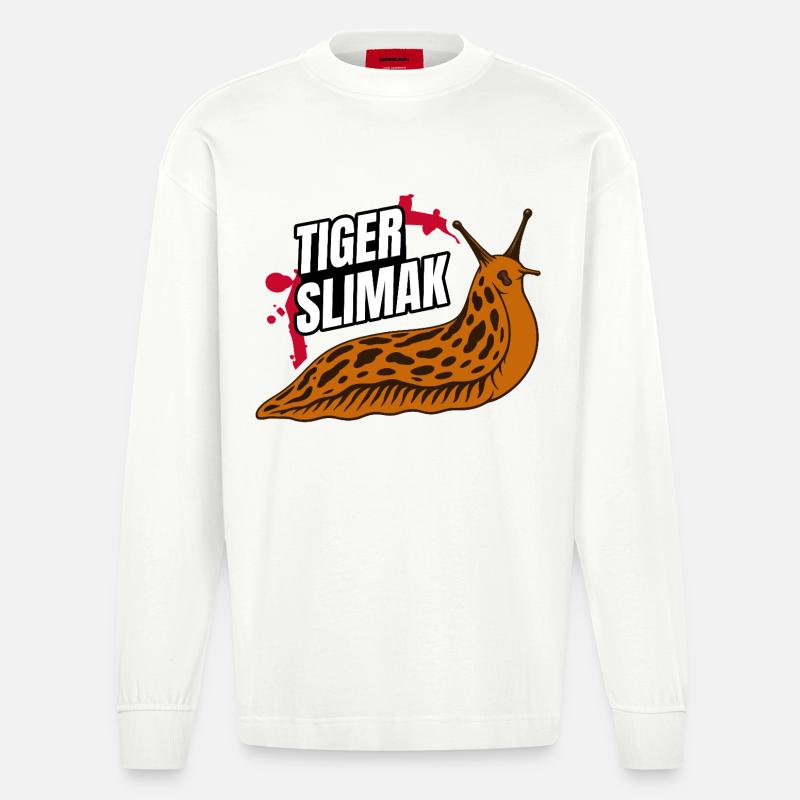 Tiger Ślimak – L’animal le plus coriace de Pologne - Manches longues bio épais oversize fabriqué en UE - OFF WHITE