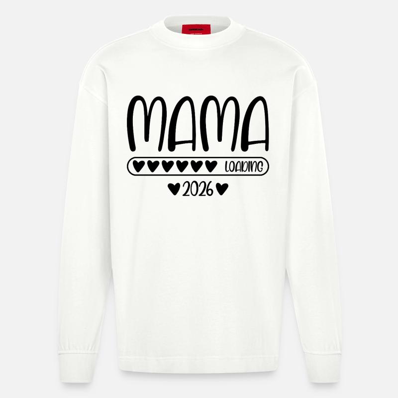 Mama 2026 loading - Heavyweight Oversized Organic Langarmshirt Made in EU - OFF WHITE