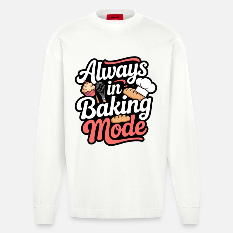 Mode de cuisson Always Bake - Manches longues bio épais oversize fabriqué en UE - OFF WHITE