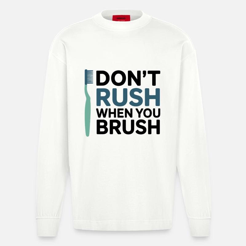 Conception technique du mécanisme d’engrenage dentaire - Manches longues bio épais oversize fabriqué en UE - OFF WHITE