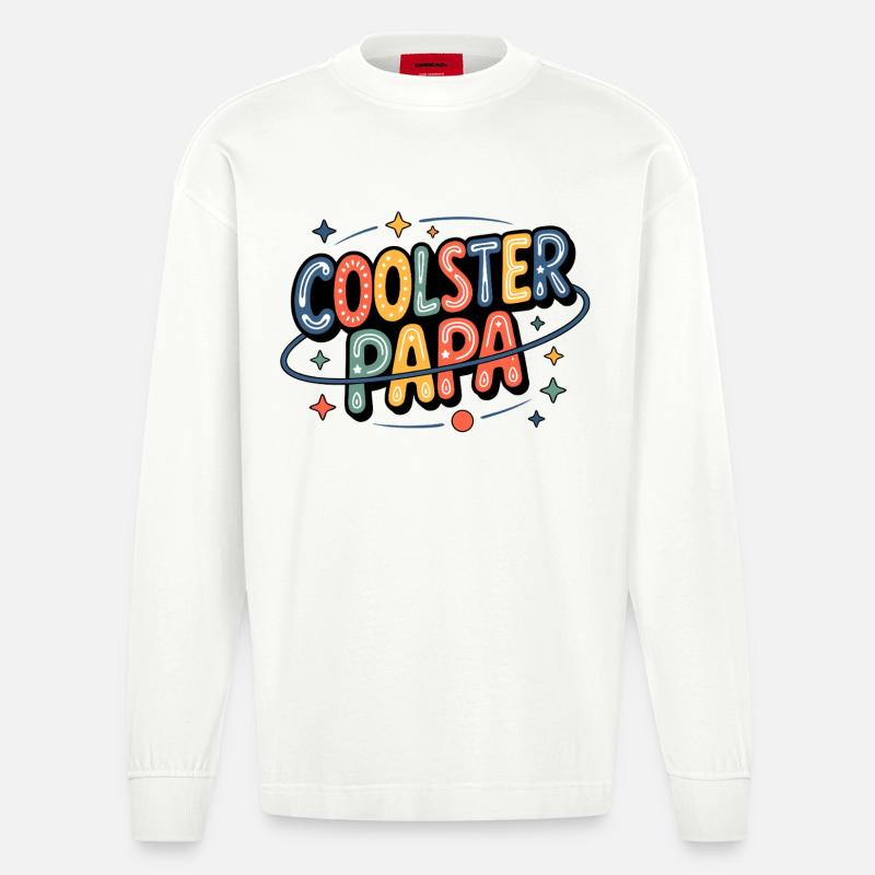 Coolster Dada Neonfarben - Heavyweight Oversized Organic Langarmshirt Made in EU - OFF WHITE