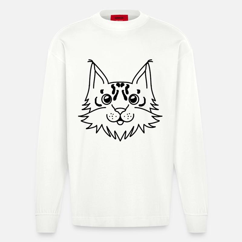 Luchs - Heavyweight Oversized Organic Langarmshirt Made in EU - OFF WHITE