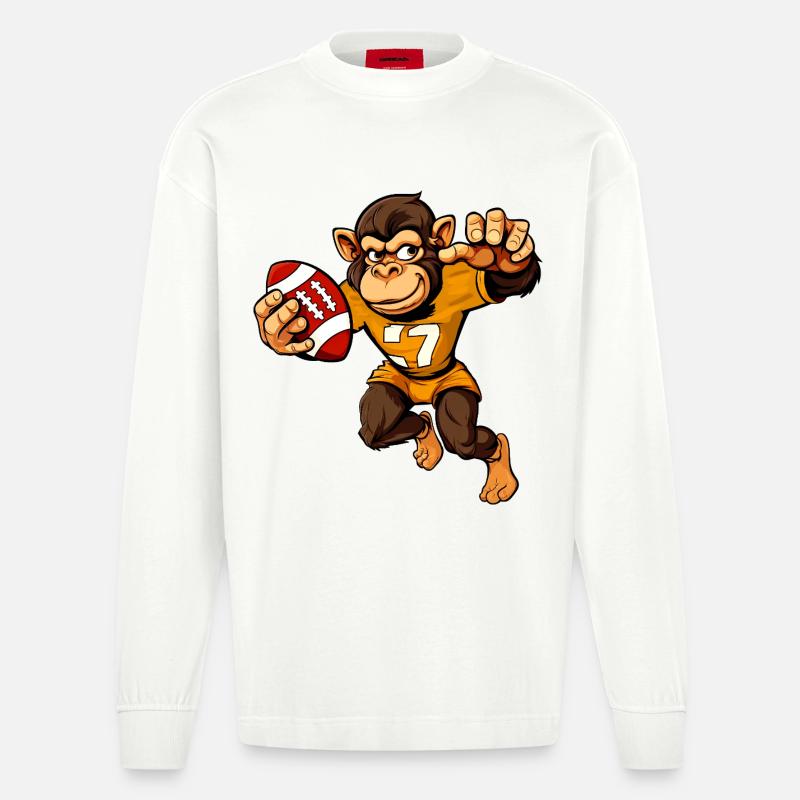 Monkeys Rugby - Heavyweight Oversized Organic Longsleeve Shirt Made in EU - OFF WHITE