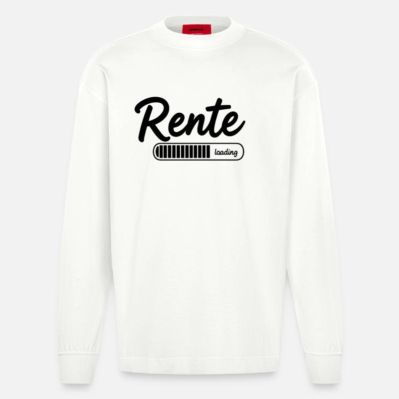 Rente 2026 loading Endlich Ruhestand - Heavyweight Oversized Organic Langarmshirt Made in EU - OFF WHITE