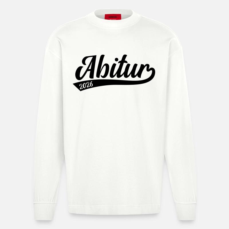 Abitur Abi 2026 - Heavyweight Oversized Organic Langarmshirt Made in EU - OFF WHITE