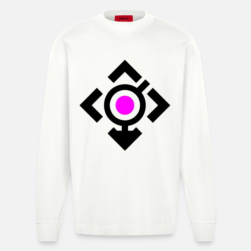 LGBT-Symbol - Heavyweight Oversized Organic Langarmshirt Made in EU - OFF WHITE