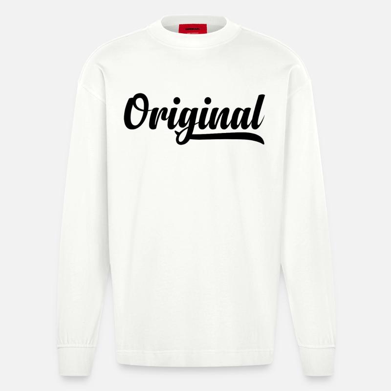 Langue source - Manches longues bio épais oversize fabriqué en UE - OFF WHITE