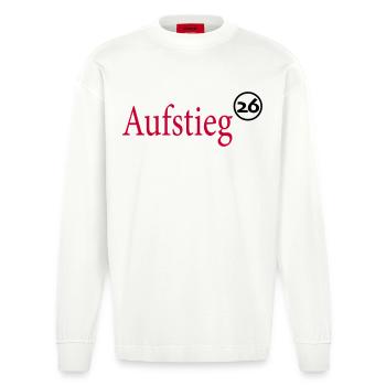 Aufsteiger 2026 Aufstieg - Heavyweight Oversized Organic Langarmshirt Made in EU - OFF WHITE - Vorne