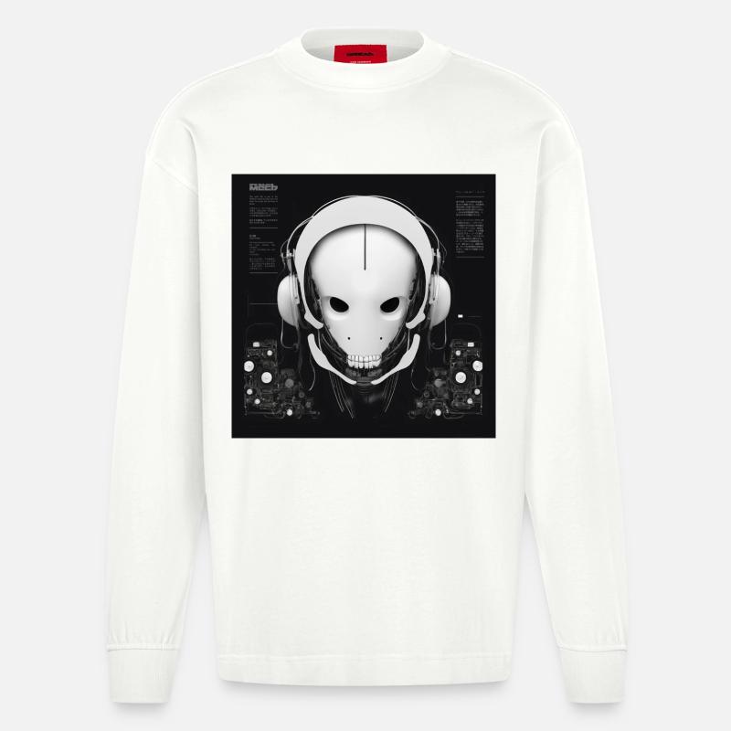 One Bulky Mech - Loam Sequence Cover - Heavyweight Oversized Organic Langarmshirt Made in EU - OFF WHITE