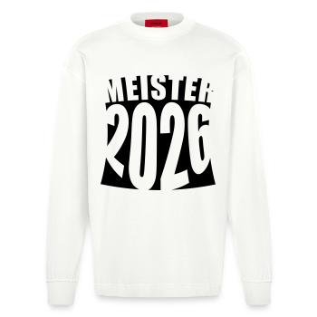 Meister 2026 Meisterschaft - Heavyweight Oversized Organic Langarmshirt Made in EU - OFF WHITE - Vorne