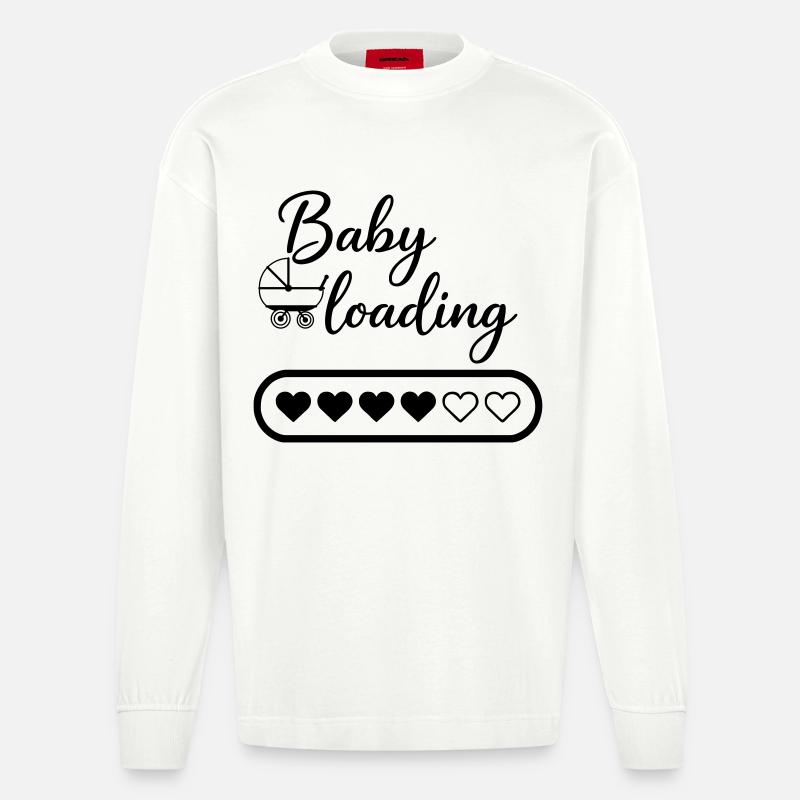 Baby loading - Heavyweight Oversized Organic Langarmshirt Made in EU - OFF WHITE