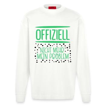 Verantwortung Probleme - Heavyweight Oversized Organic Langarmshirt Made in EU - OFF WHITE - Vorne