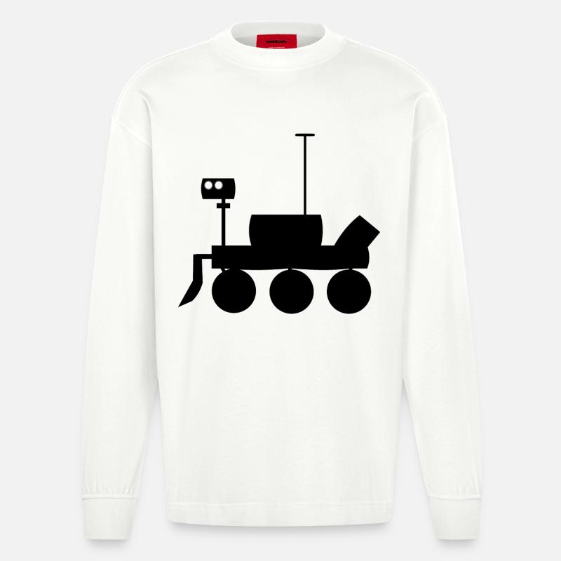 Véhicule Mars Explorer - Manches longues bio épais oversize fabriqué en UE - OFF WHITE
