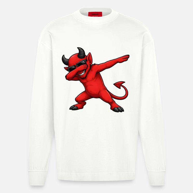 Diable Dab - Manches longues bio épais oversize fabriqué en UE - OFF WHITE