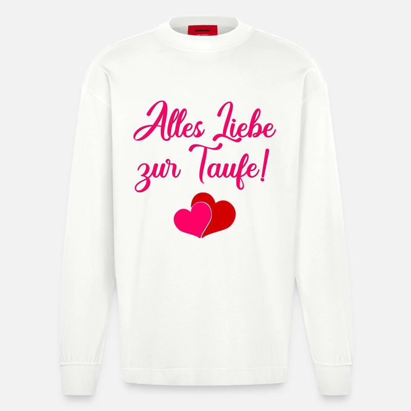 Paroles de baptême Bébé du baptême - Manches longues bio épais oversize fabriqué en UE - OFF WHITE