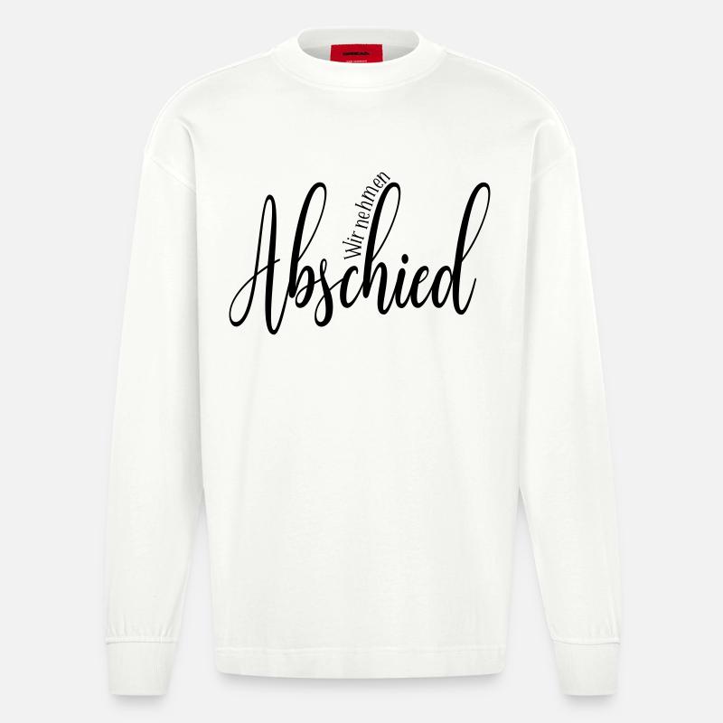 Trauer Abschied - Heavyweight Oversized Organic Langarmshirt Made in EU - OFF WHITE