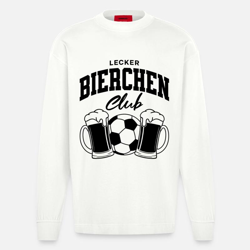 Lecker Bierchen Club - Heavyweight Oversized Organic Langarmshirt Made in EU - OFF WHITE