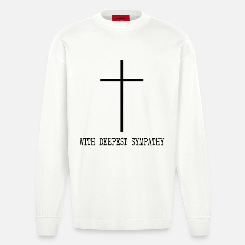 Des condoléances sincères - Manches longues bio épais oversize fabriqué en UE - OFF WHITE
