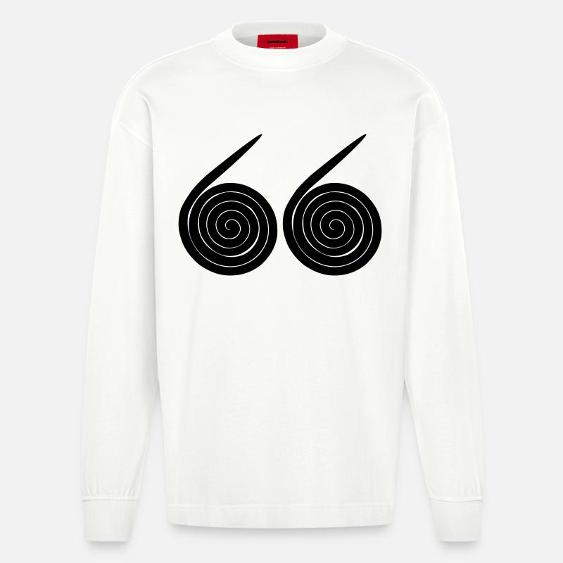 Escargots numéro 66 - Manches longues bio épais oversize fabriqué en UE - OFF WHITE