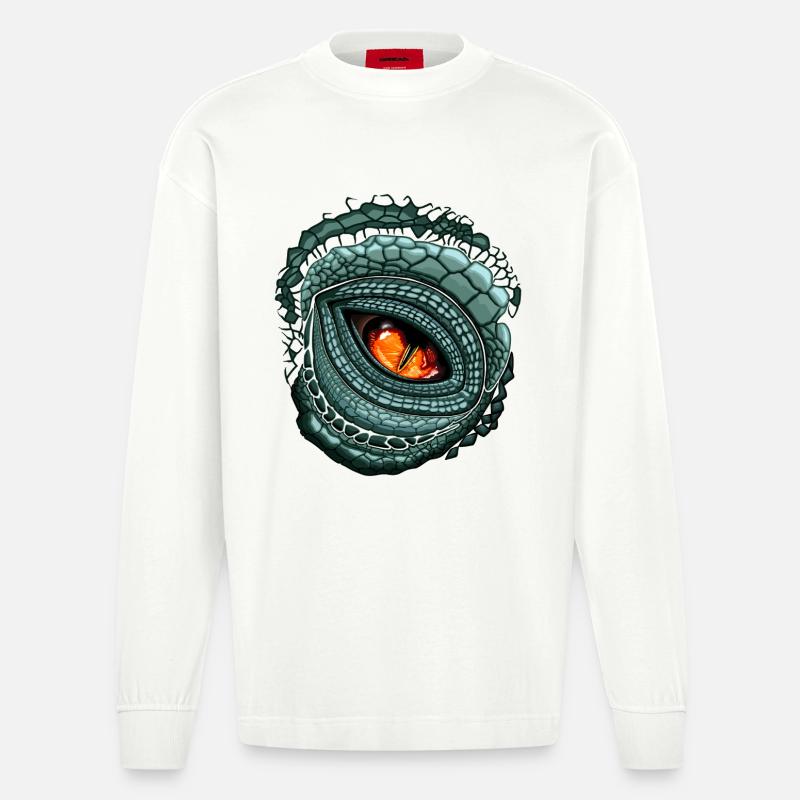 Ur-Augenräuber - Heavyweight Oversized Organic Langarmshirt Made in EU - OFF WHITE