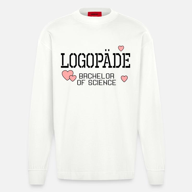 Logopäde Bachelor-Studium Logopädie - Heavyweight Oversized Organic Langarmshirt Made in EU - OFF WHITE