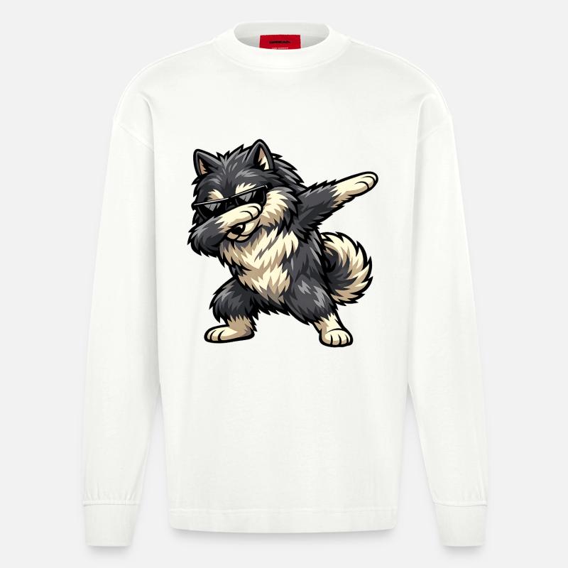 Dab Wolfspitz - Manches longues bio épais oversize fabriqué en UE - OFF WHITE