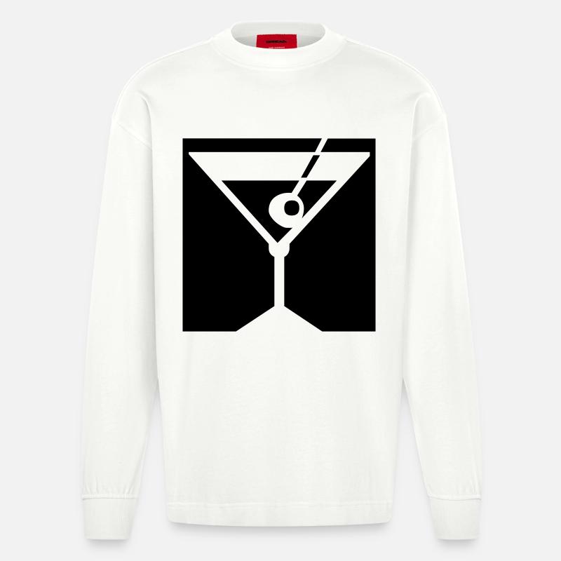 Cocktail - Heavyweight Oversized Organic Langarmshirt Made in EU - OFF WHITE