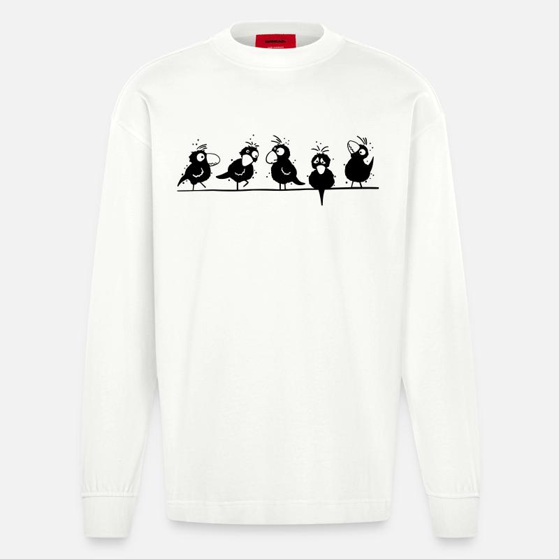 Happy Raben - Heavyweight Oversized Organic Langarmshirt Made in EU - OFF WHITE