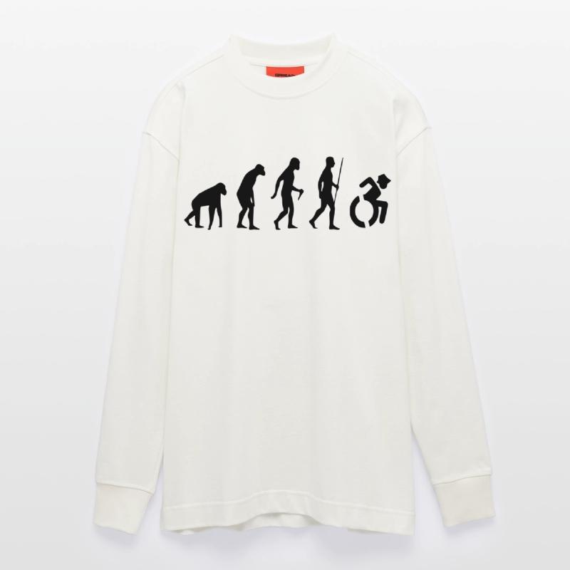 Evolution Rollstuhl. Die Rollstuhl-Evolution * Heavyweight Oversized Organic Langarmshirt Made in EU