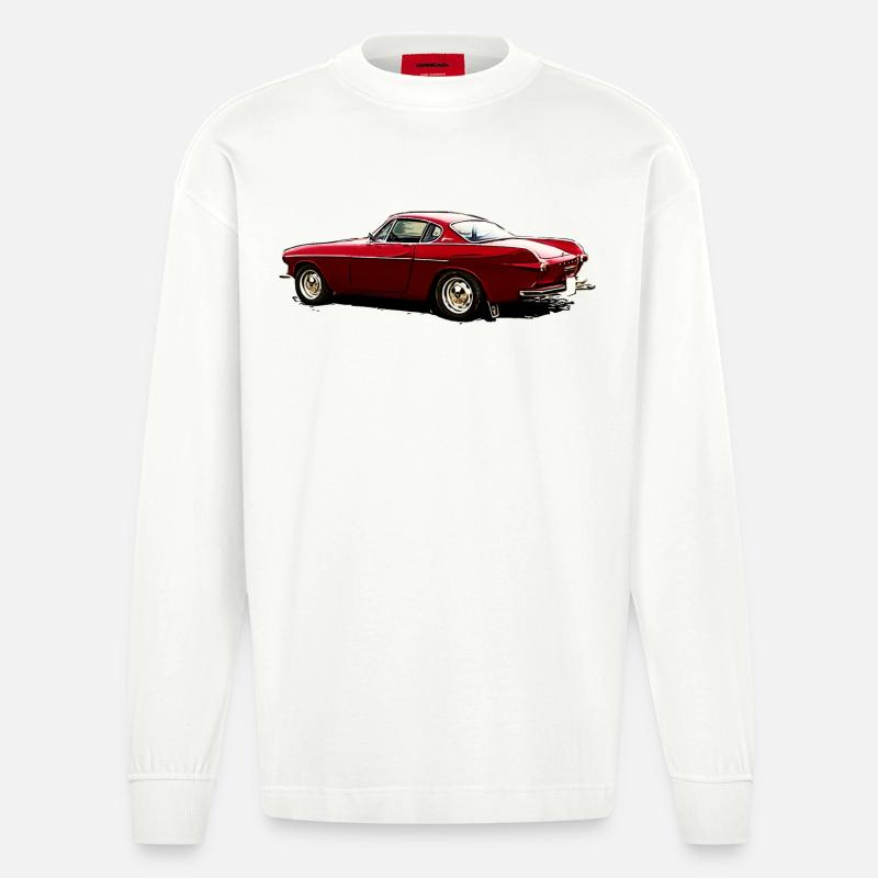 Oldtimer P1800 S - Heavyweight Oversized Organic Langarmshirt Made in EU - OFF WHITE