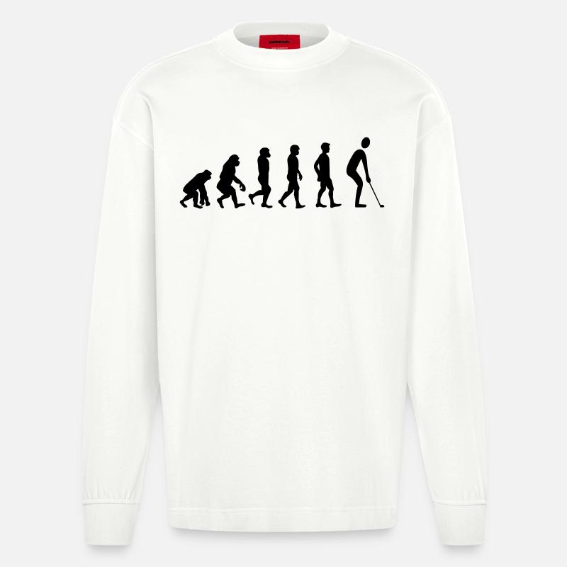 Golf de l’évolution - Manches longues bio épais oversize fabriqué en UE - OFF WHITE