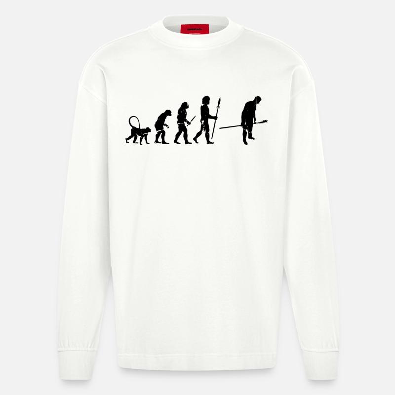 Entwicklung einer Bäckerei - Heavyweight Oversized Organic Langarmshirt Made in EU - OFF WHITE