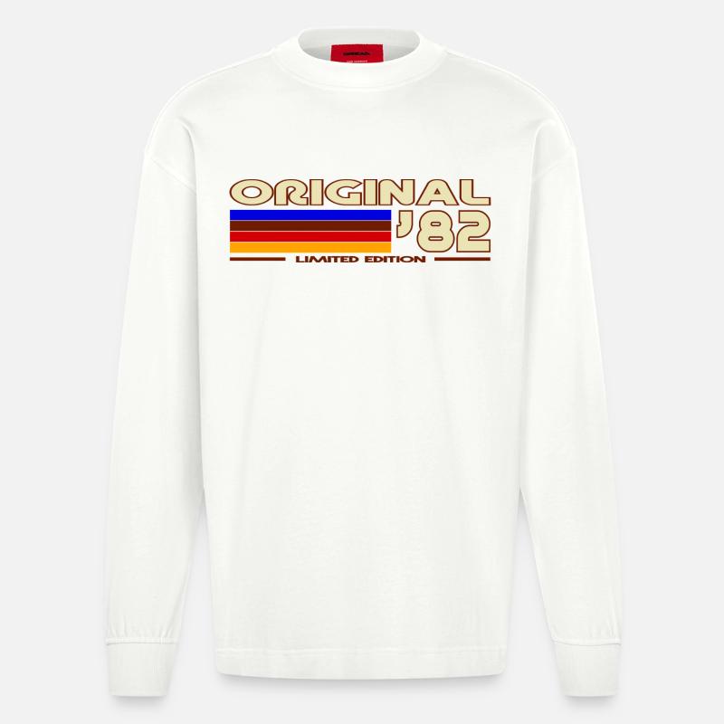 1982 - Manches longues bio épais oversize fabriqué en UE - OFF WHITE